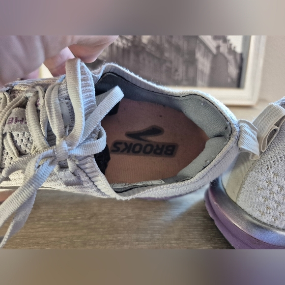 Brooks Women's Running Shoes - Gray and Purple - Picture 4 of 7